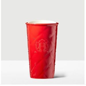 Starbucks Red Quilted Swarovski Tumbler/Travel Mug